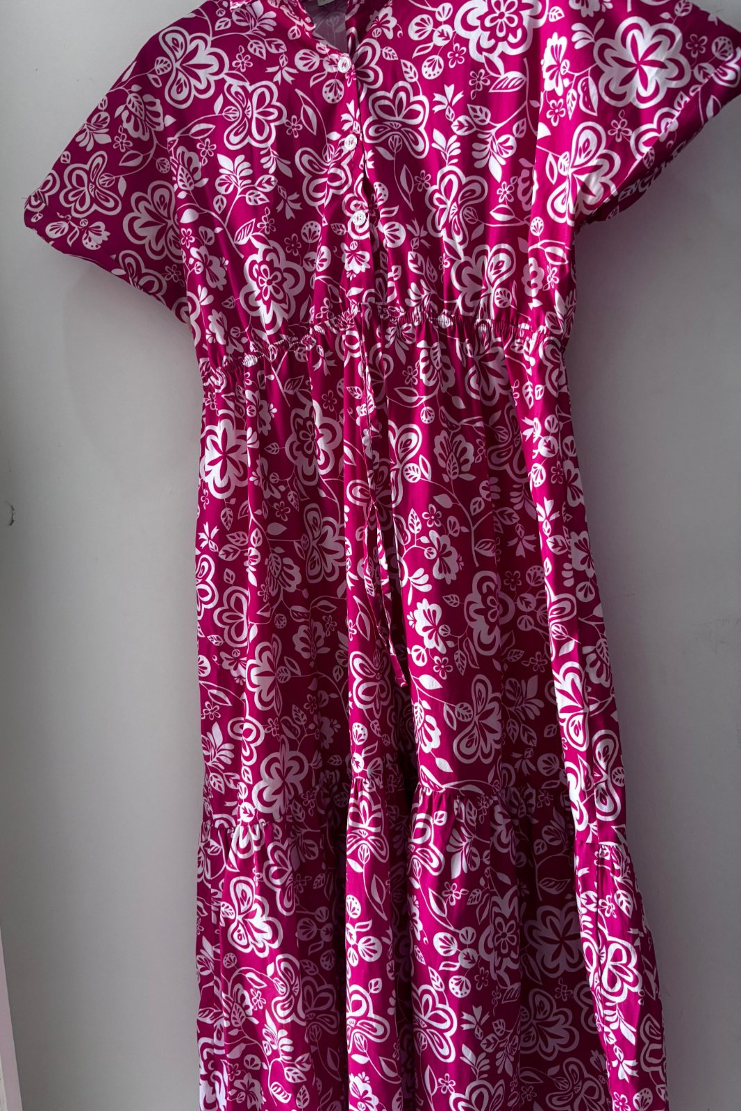  robe d'été de couleur rose floral 
