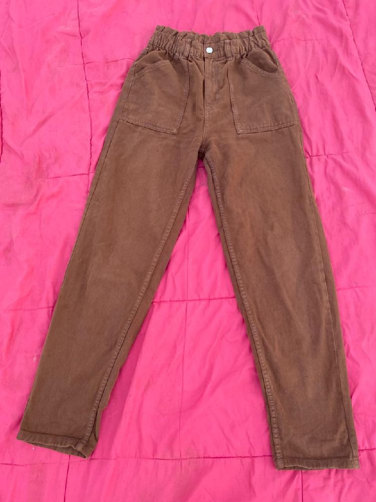Jean marron boyfriend kiabi 