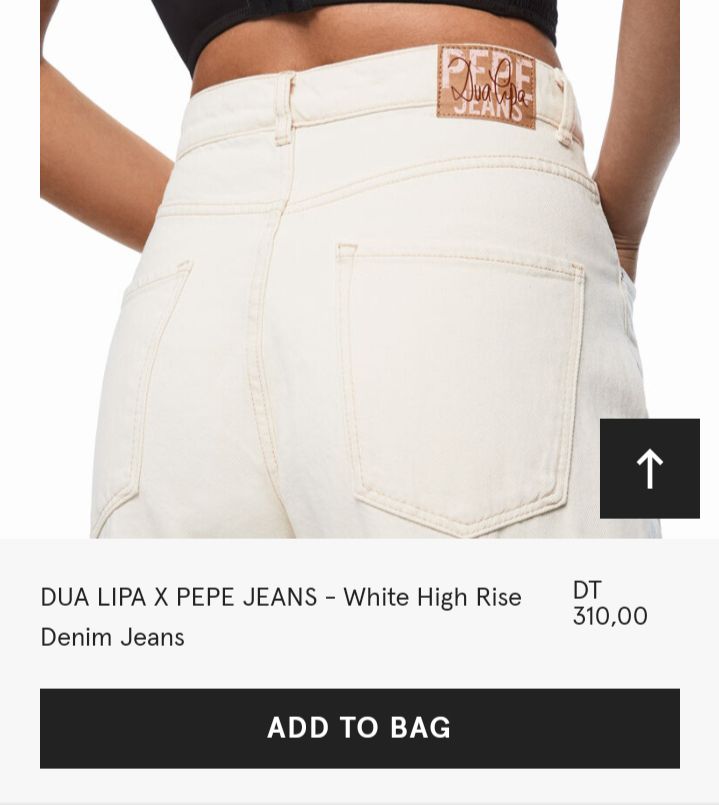 DUA LIPA X PEPE JEANS - White High Rise Denim Jeans