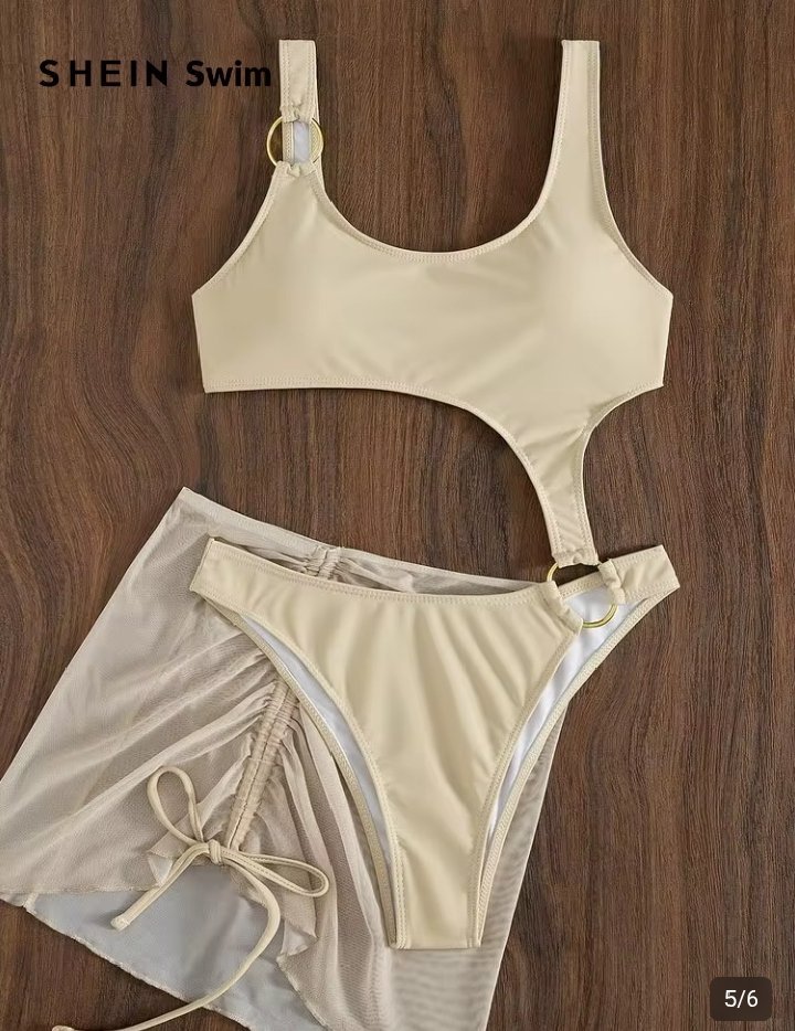Maillot shein beige