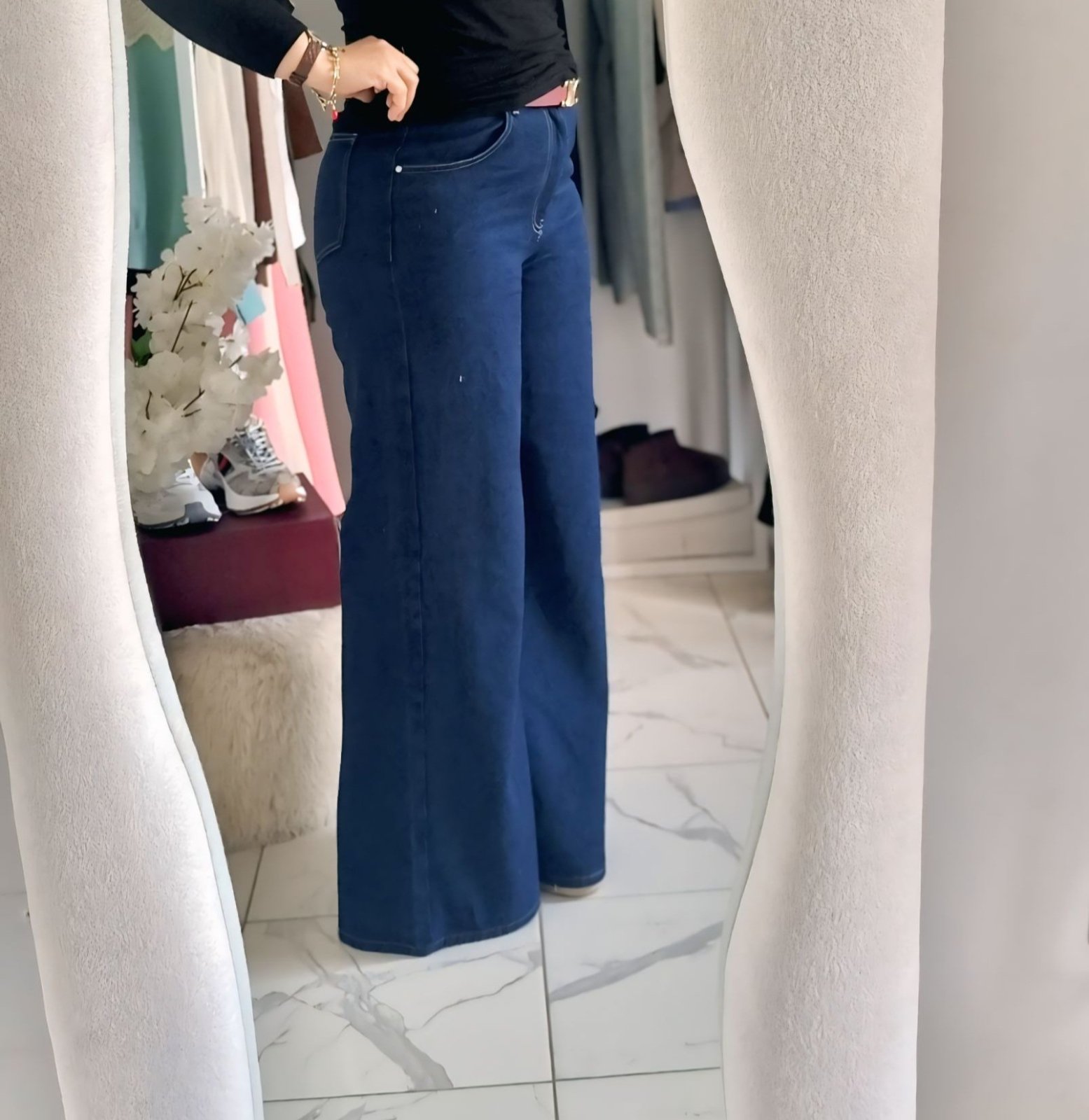 Pantalon avec ceinture 
