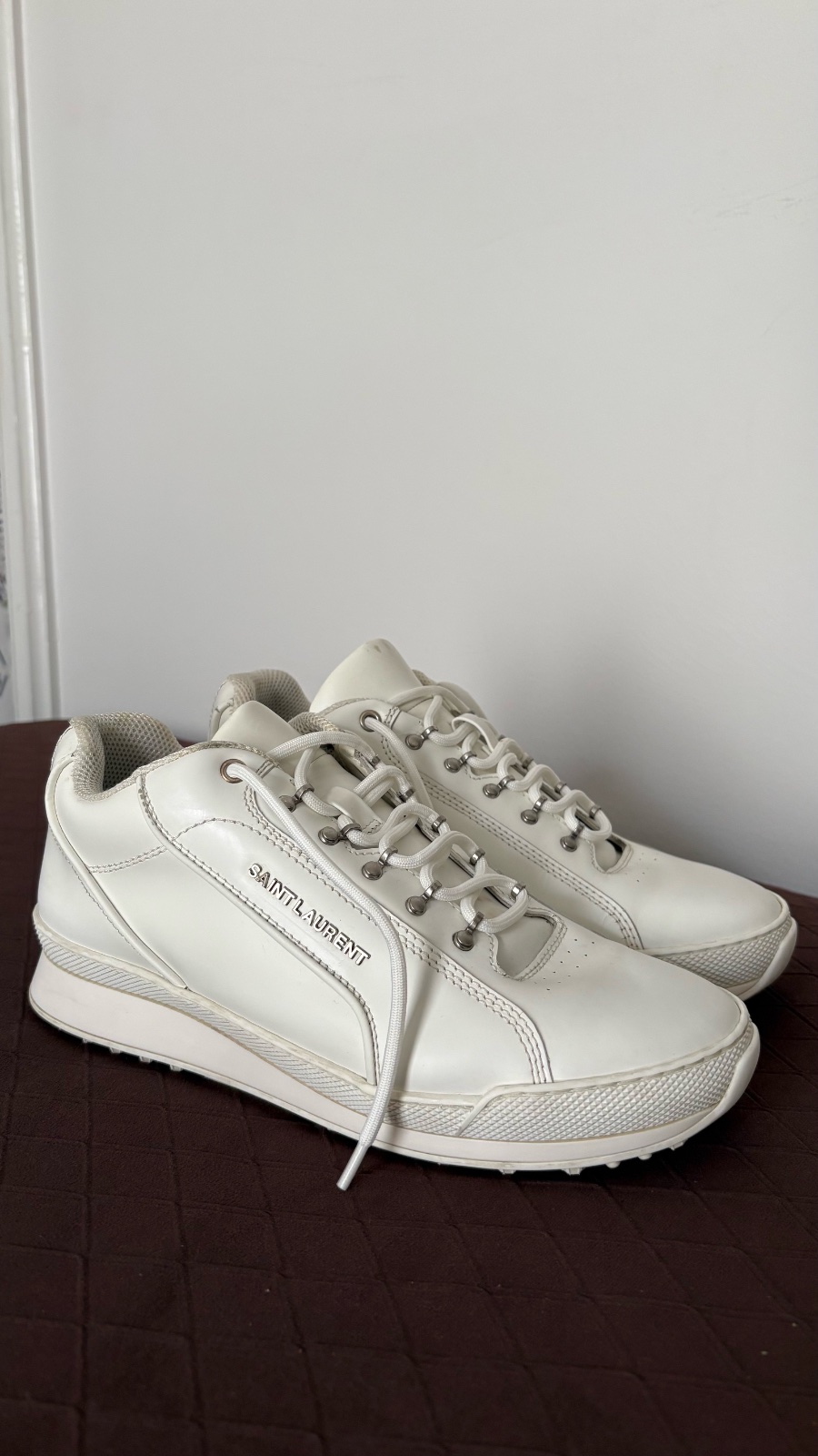 Saint Laurent Jump White Leather