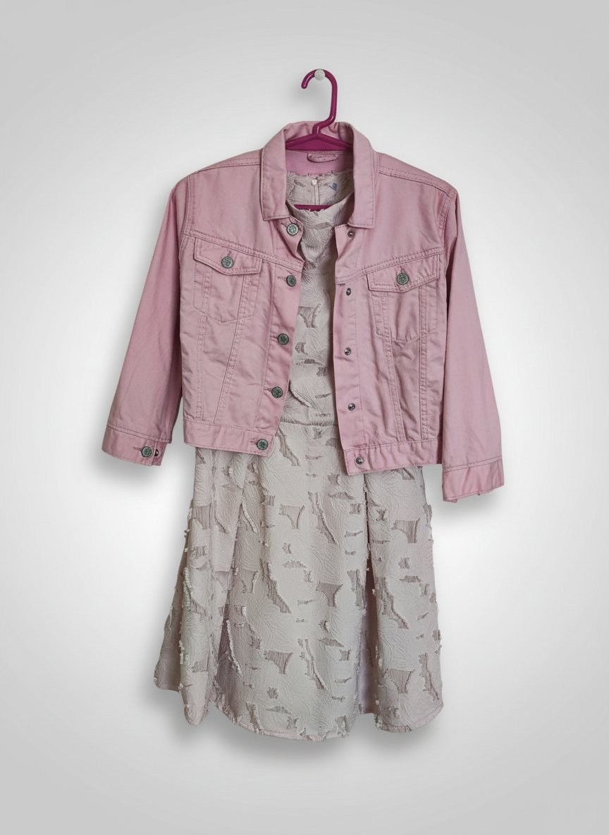 PROMO AID Robe + veste jeans + collant pour la fête de l'aid