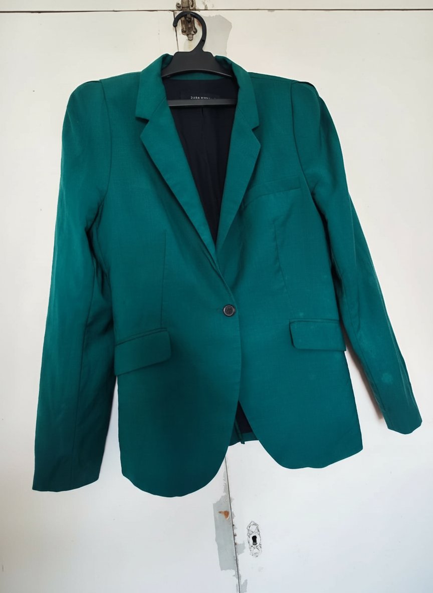 BLAZER ZARA WOMEN taille L+ carré de foulard de la même couleur 
