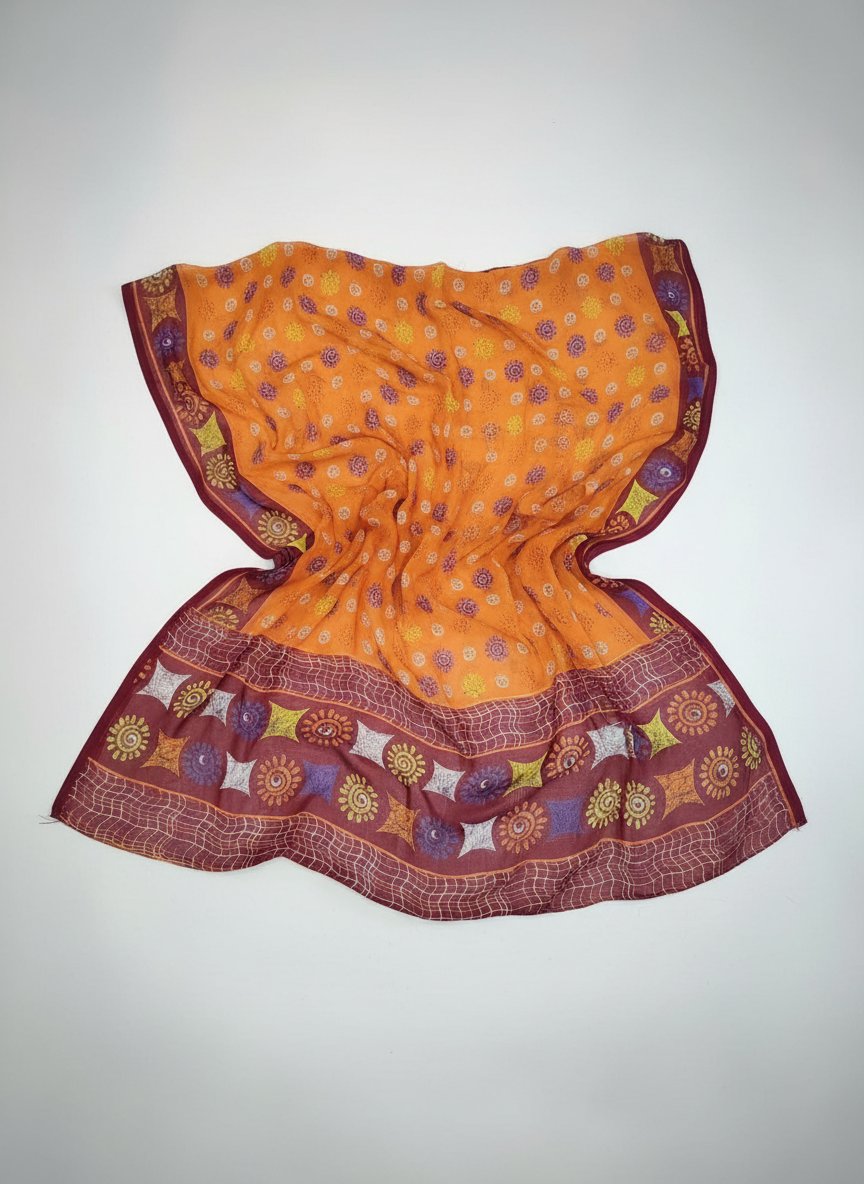 Cache maillot orange avec motifs soleil