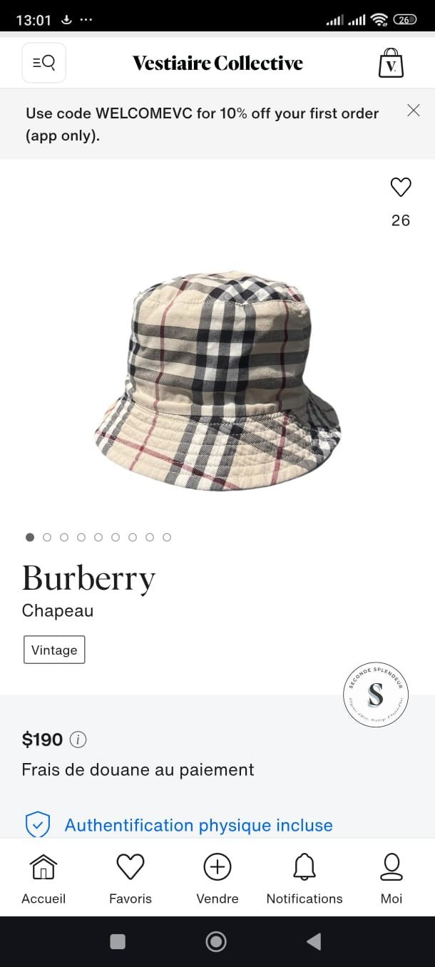 Bonnet Burberry Authentique