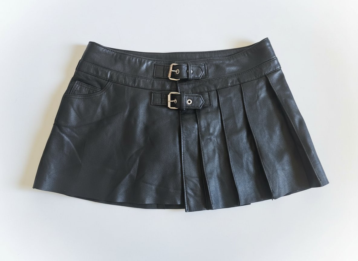 Jupe en vrai cuir 