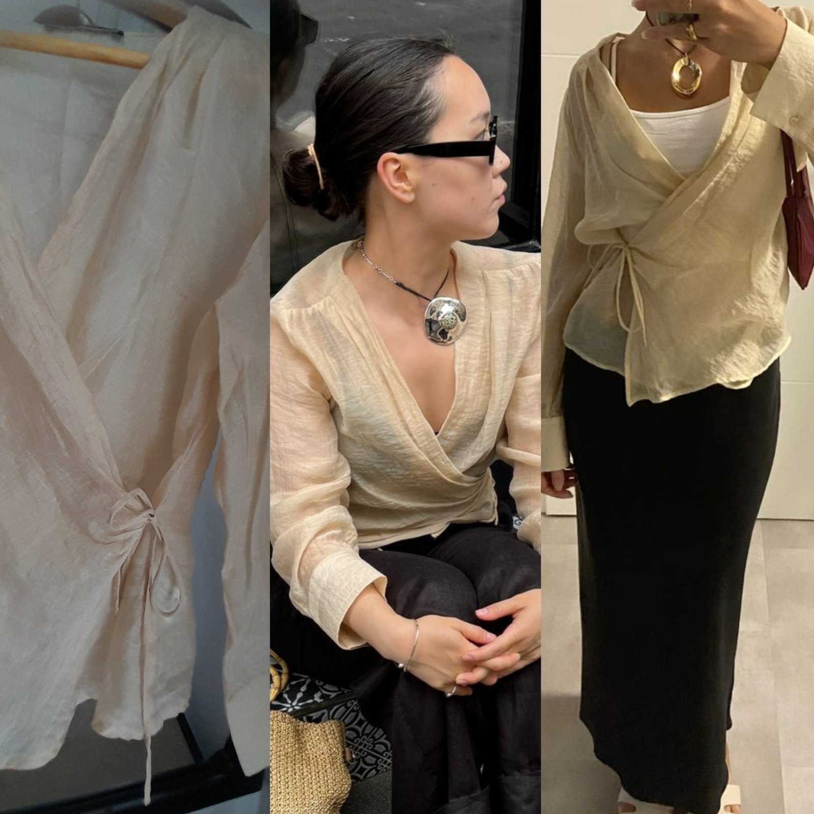 Chemise semi-transparente 