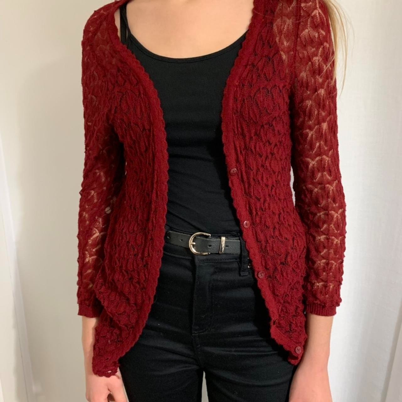 ZARA burgandy cardigan