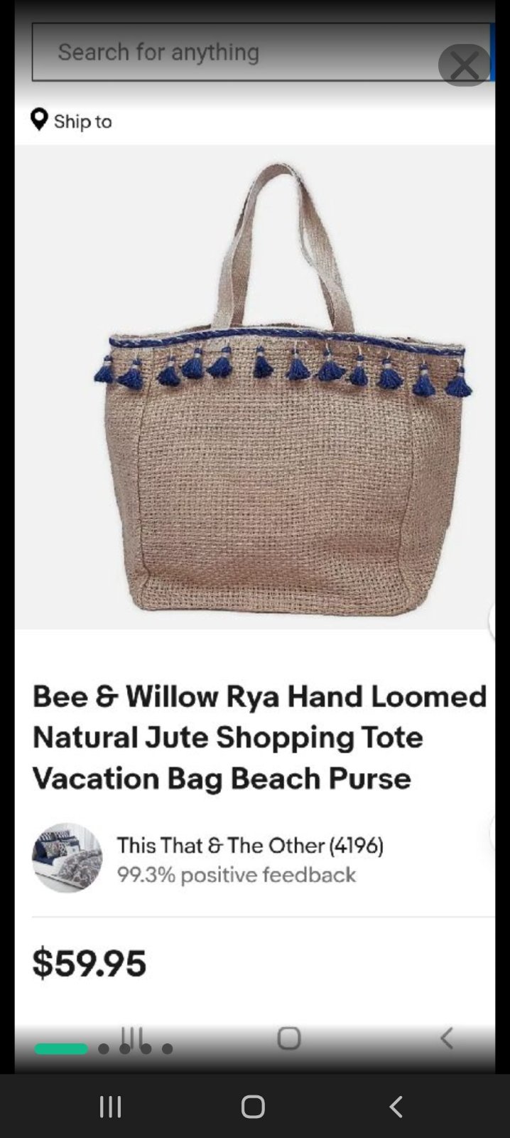 Grand sac de plage ou de shopping