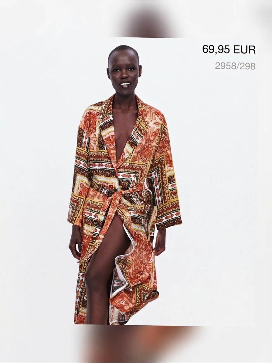 Robe chemise longue a bouton ZARA