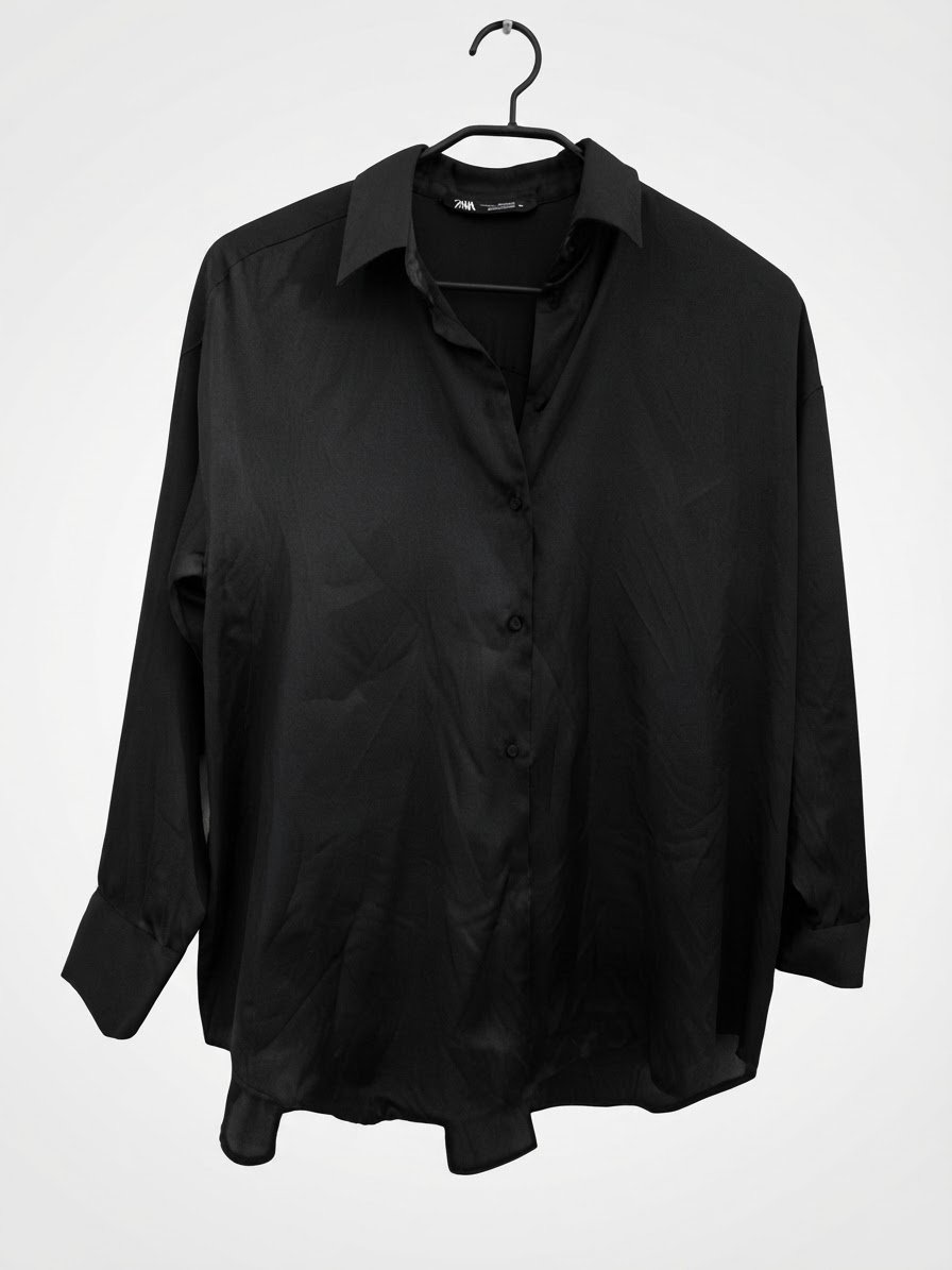 Chemise longue satinee ZARA