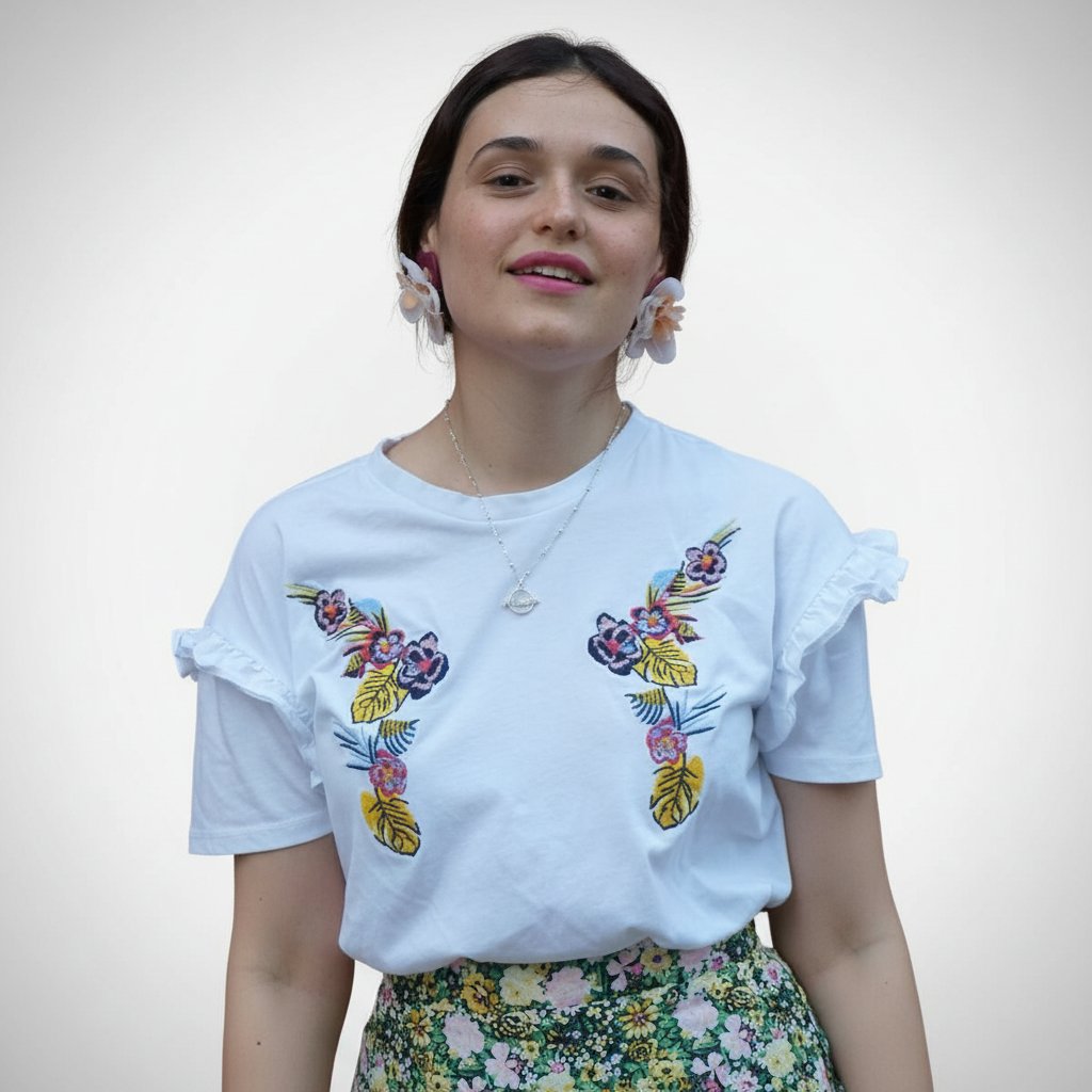 T shirt brodée ZARA taille 38