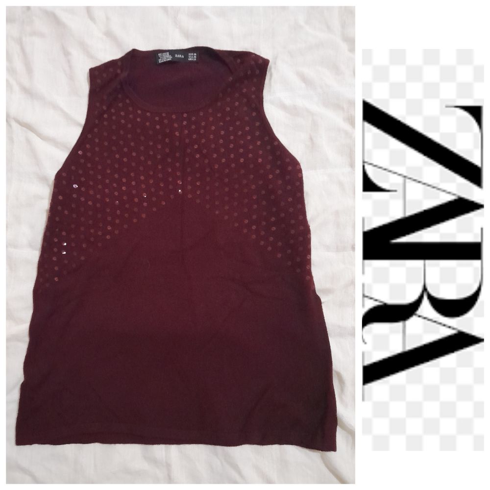debardeur burgundy ZARA