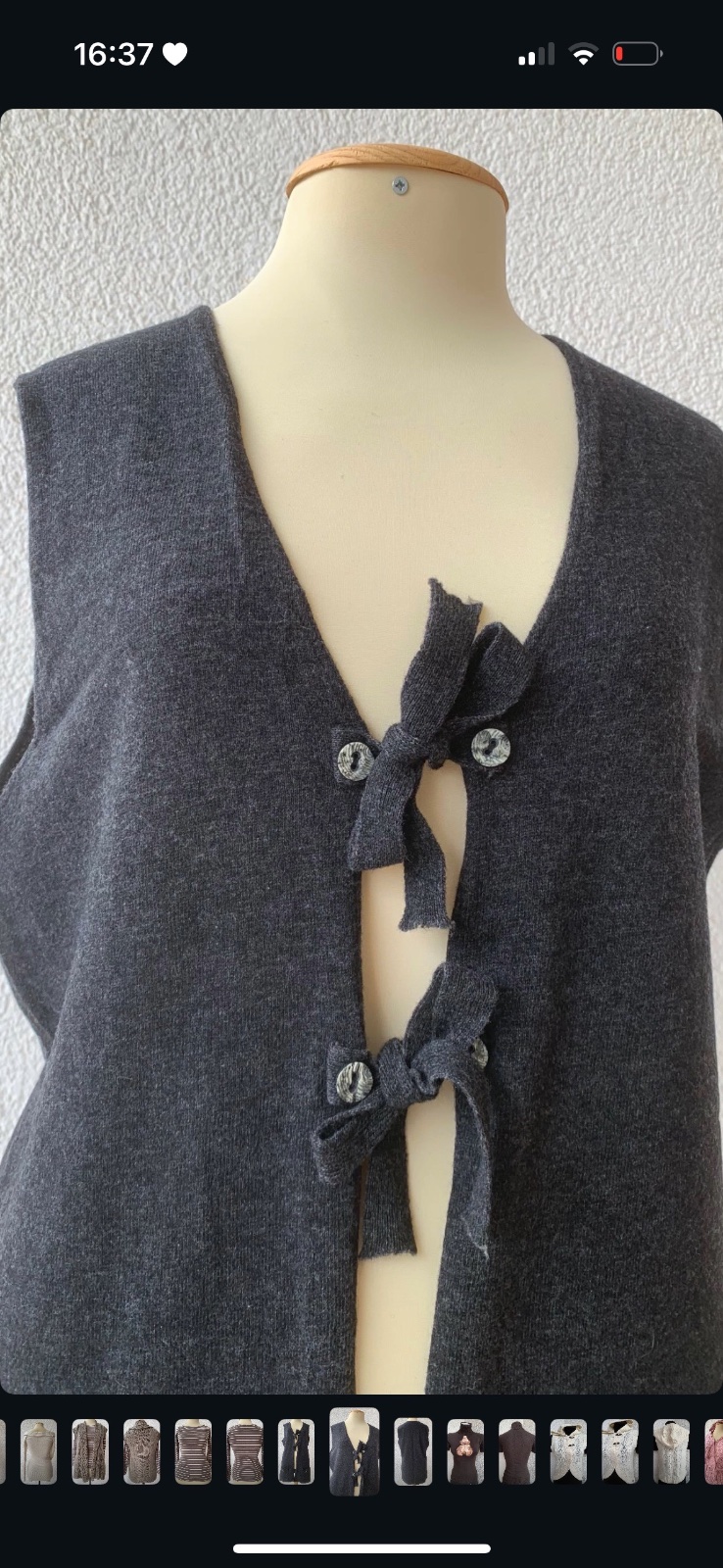 Gilet gris sans manches