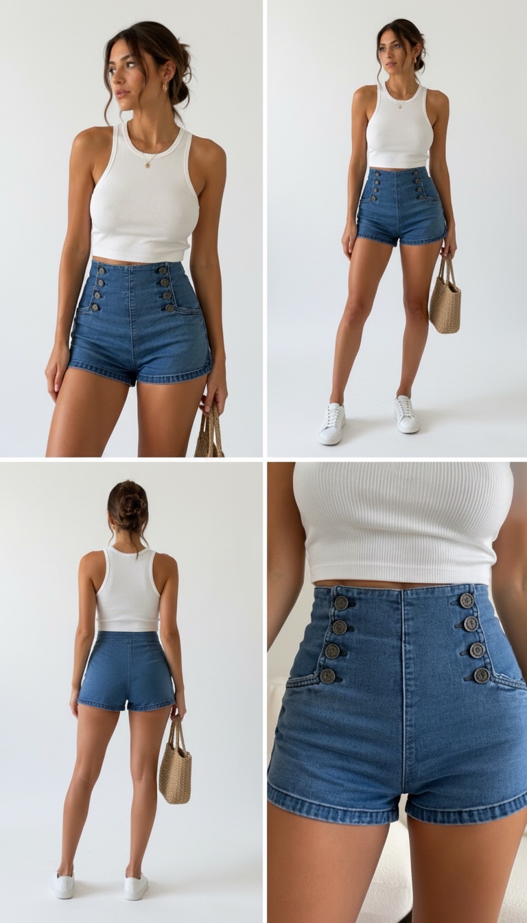 Short denim 