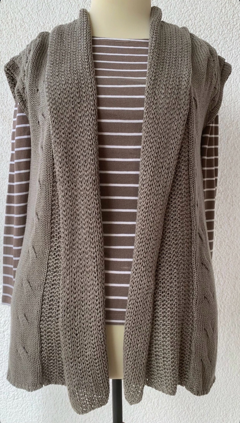 Gilet gris long