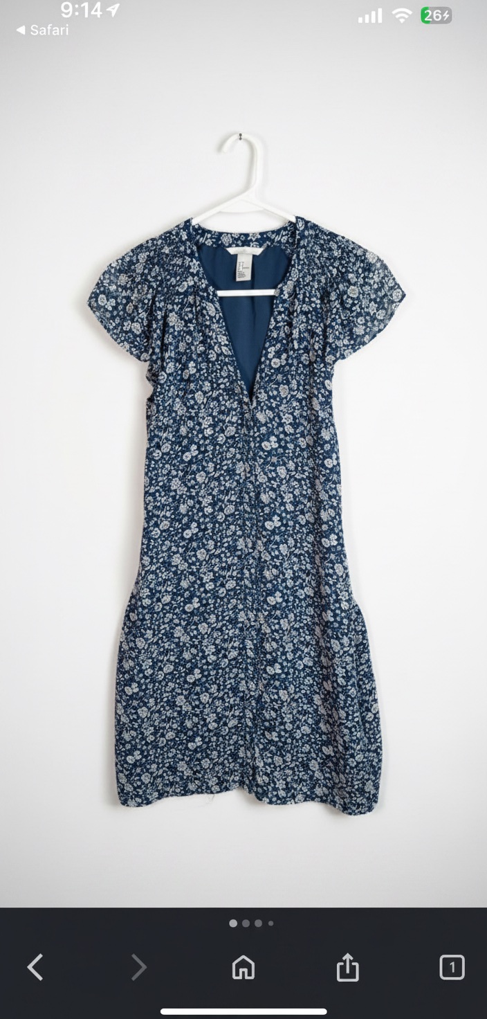 Robe Courte Fluide à Motifs Fleurison — H&M
