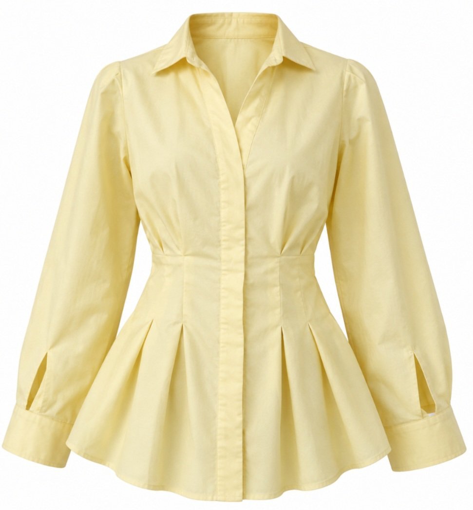 Chemise en popeline 100% coton jaune, jamais porté 💛