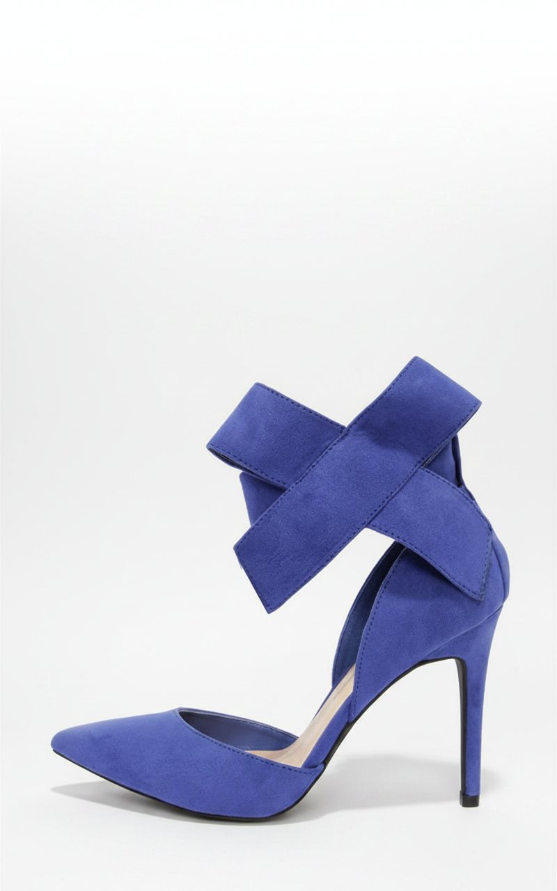 Talons en bleu roi daim 