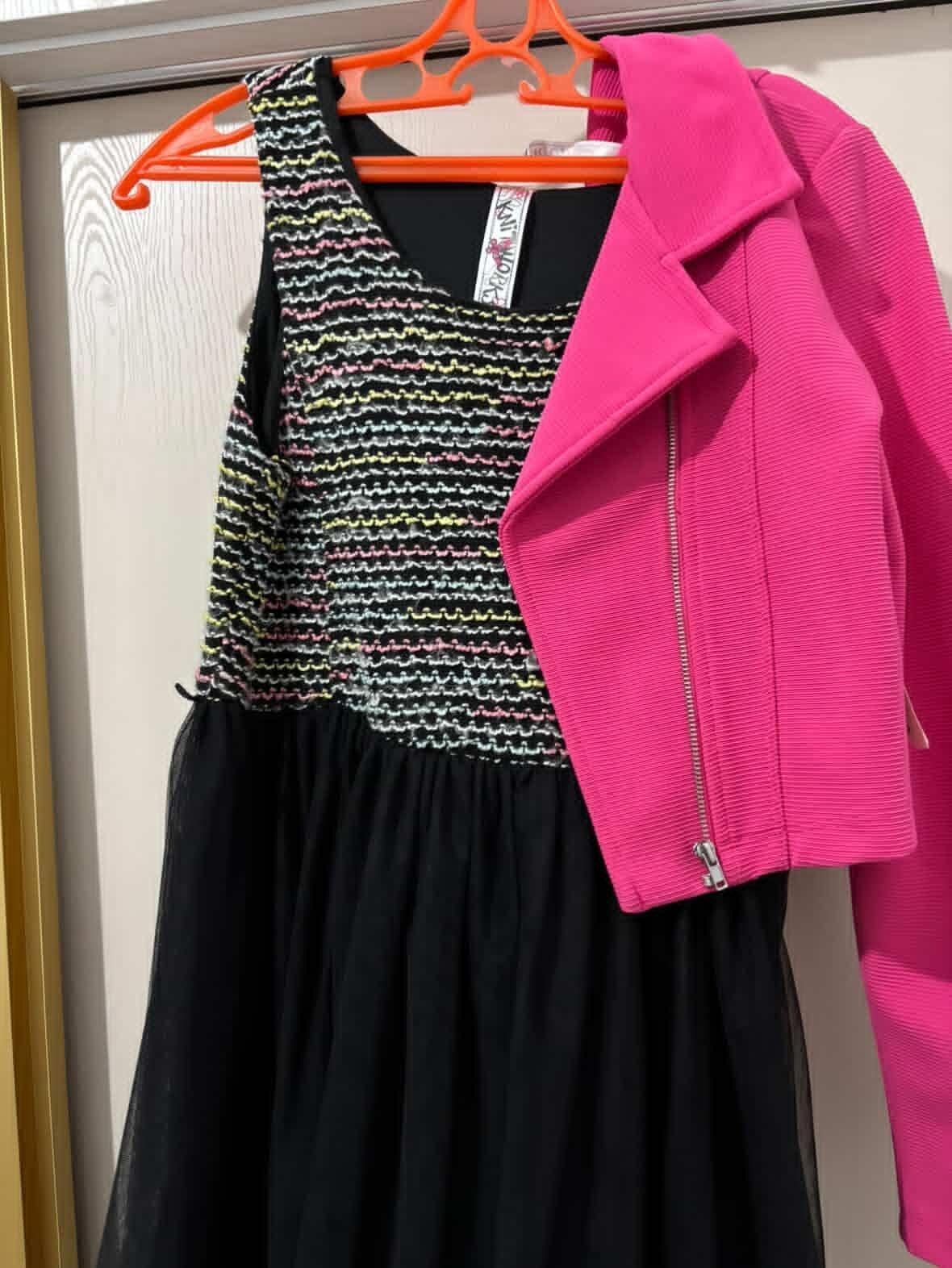 Robe et Gillet rose