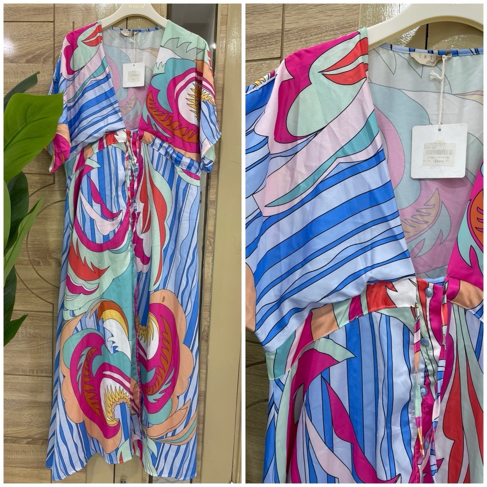 Robe kimono avec étiquette