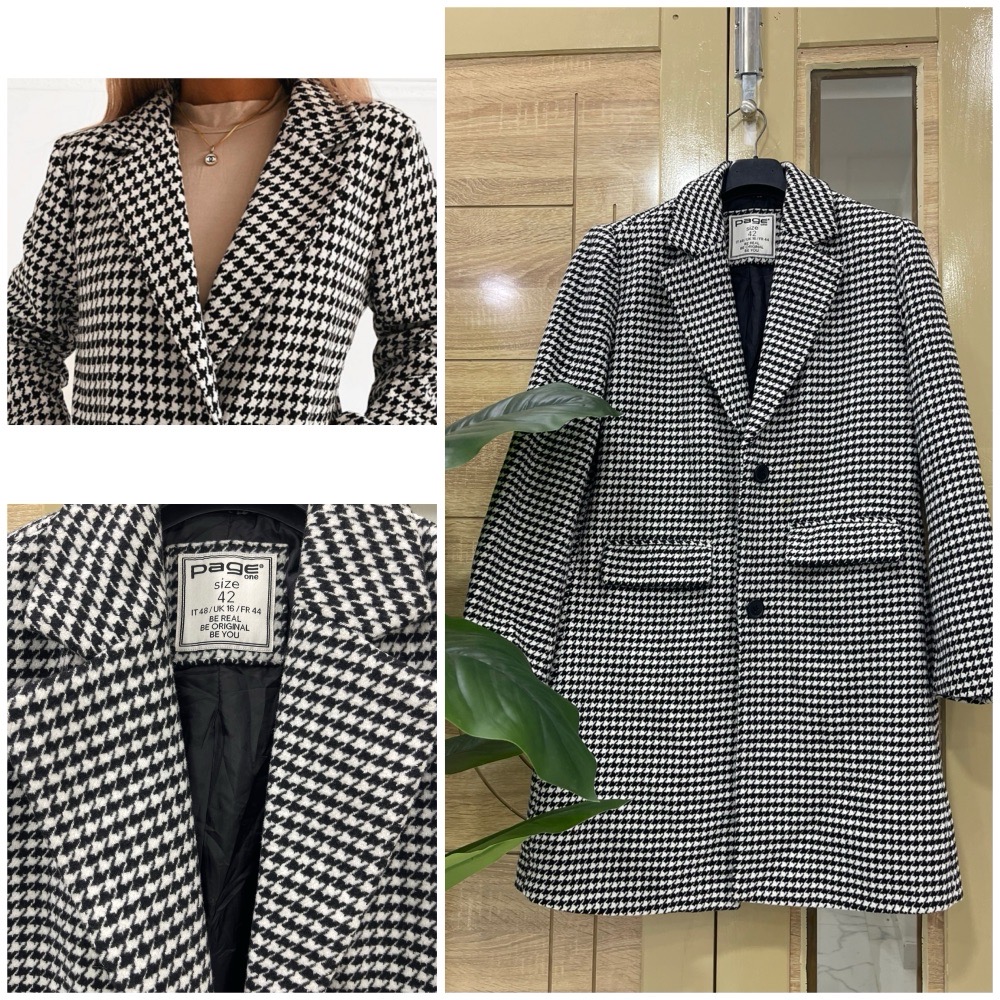 Manteau PAGE tt neuf noir et blanc