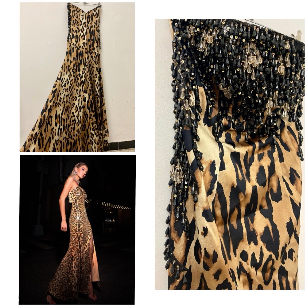 Robe soiree leopard detail la classe 