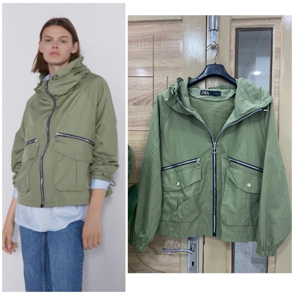 Veste zara tt neuve à fermeture detail argenté