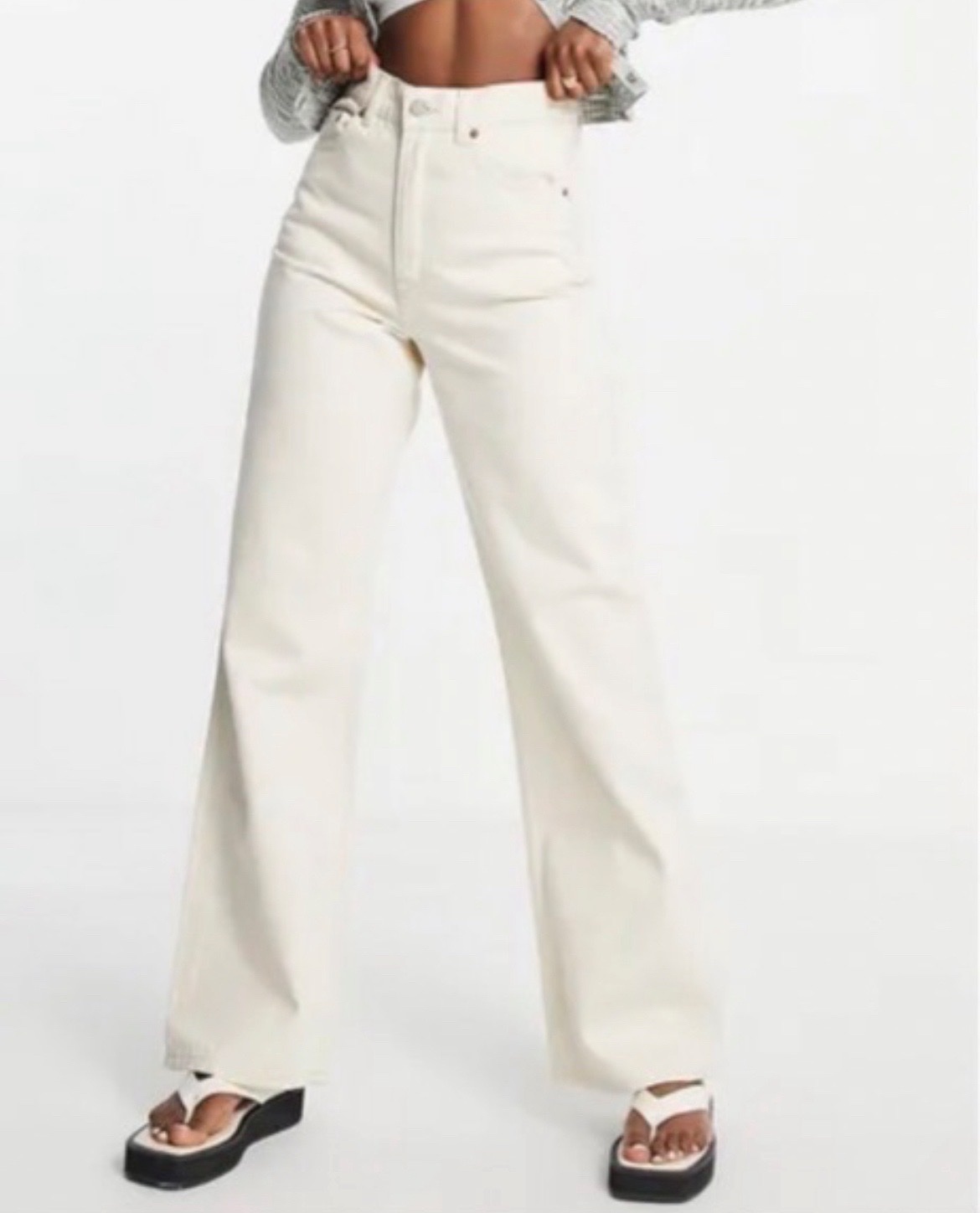 Pantalon large super taille haute 