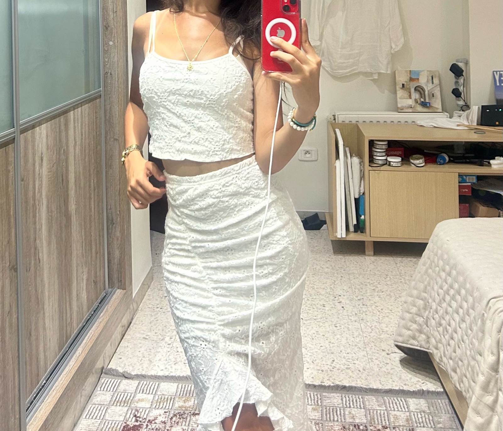 Ensemble/set blanc shein (top +jupe)