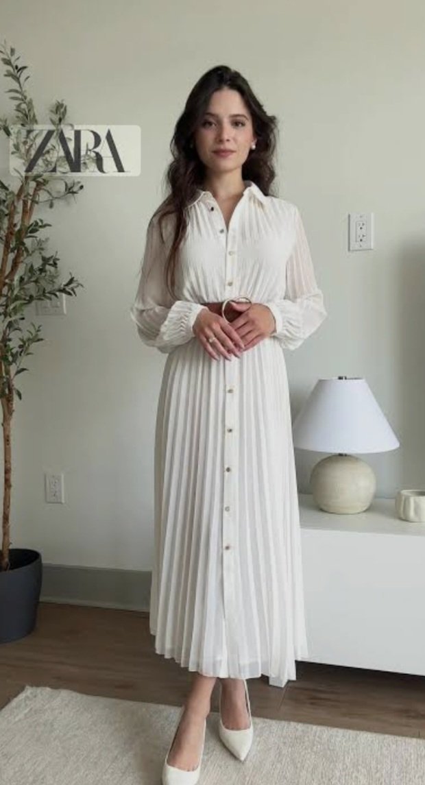 Robe zara blanche maxi taille 40/42