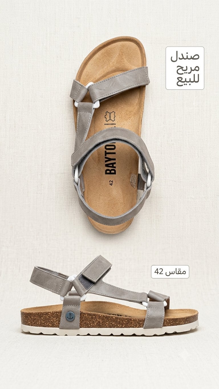 Sandales d'été Bayton en liège – Pointure 42 – Style Birkenstock