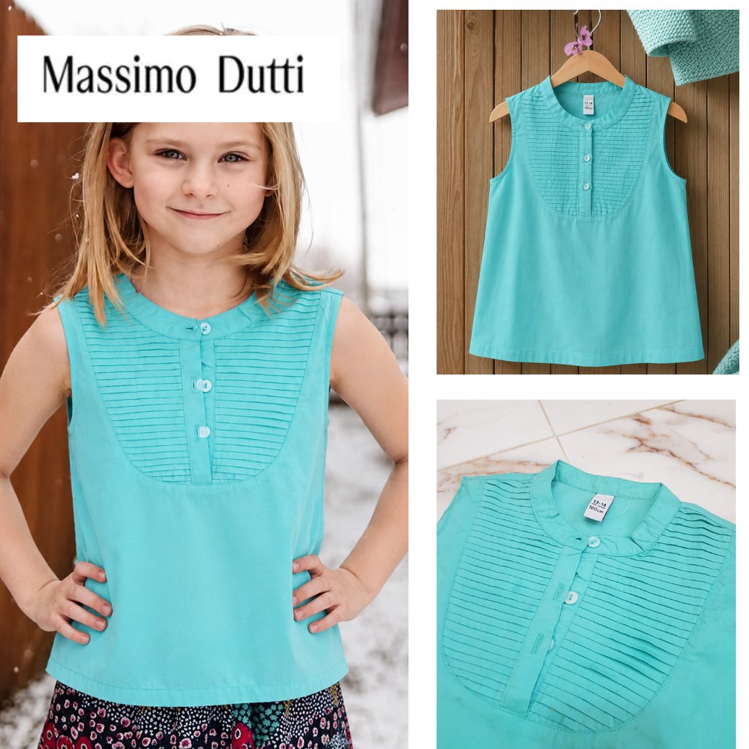 Blouse sans manches plissée à boutons