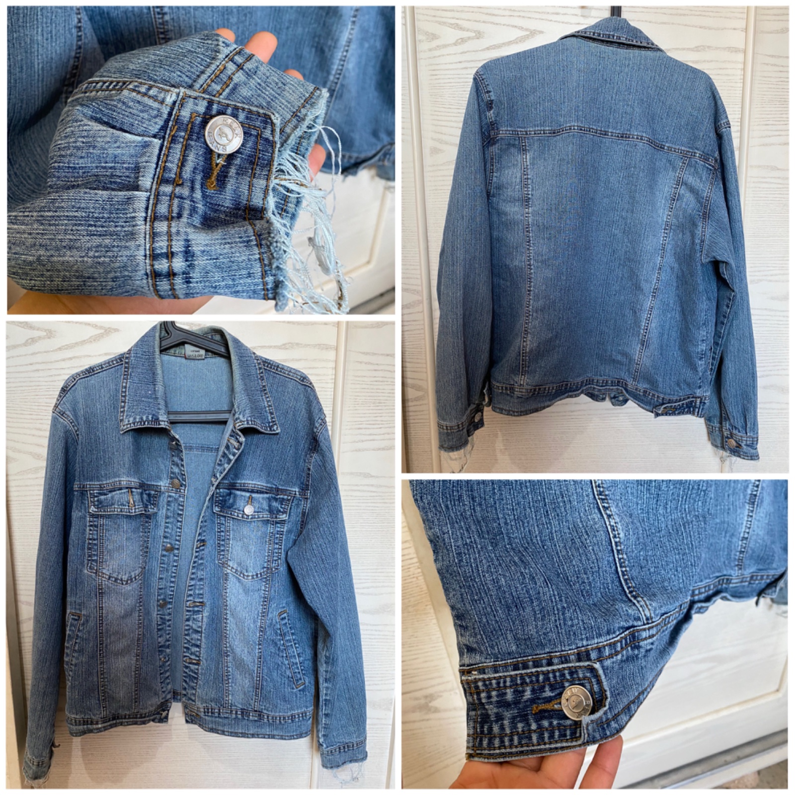 Veste en Jean Bleue rock style 