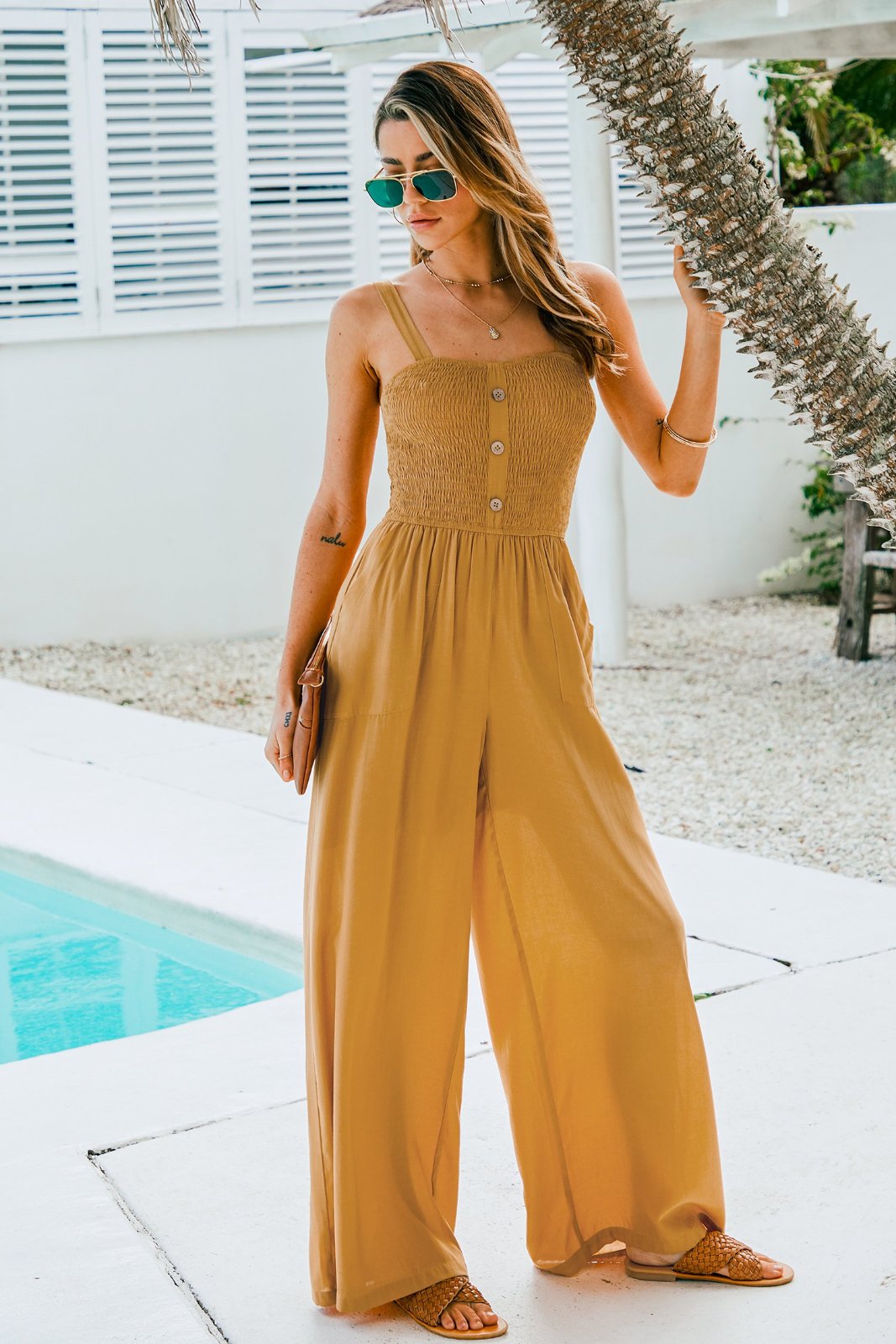 Combinaison jaune moutard
