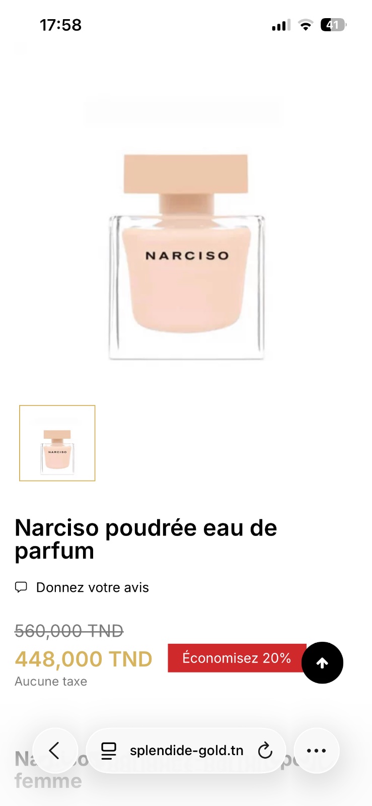 Parfum narciso poudree