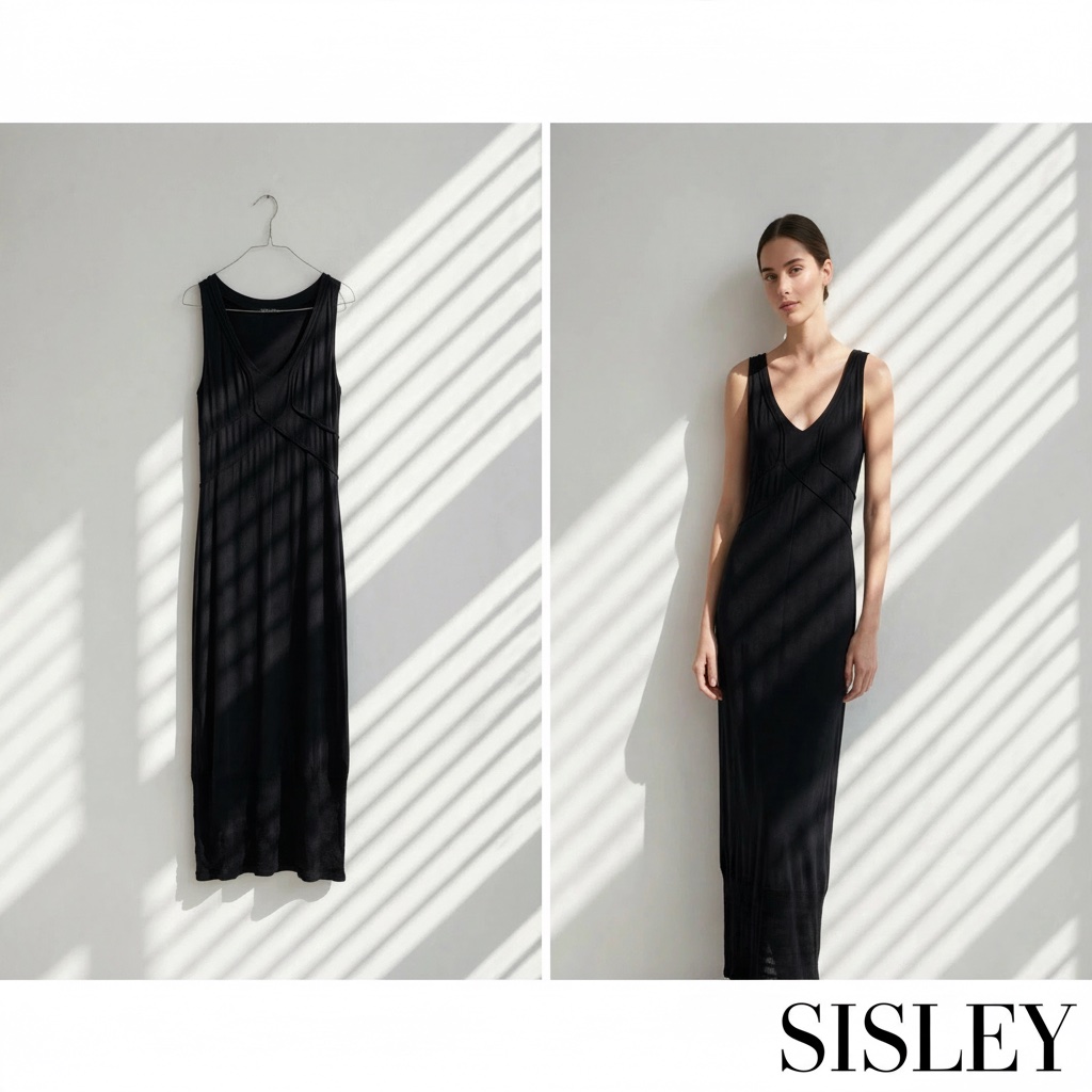 ROBE LONGUE SISLEY ORIGINALE - Taille L / 44-46