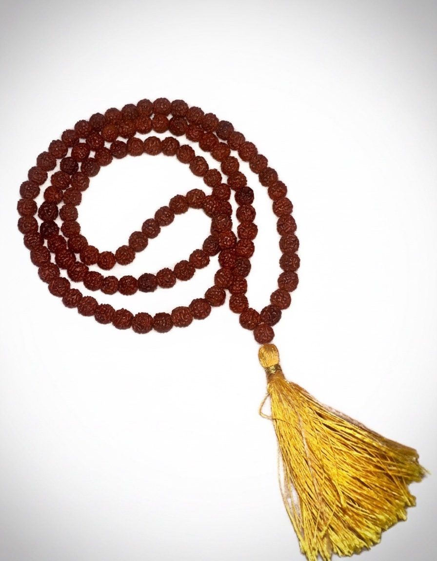 Mala Rudraksha 108 perles 6mm - Original Isha Life by Sadhguru - Consacré + Vibhuti