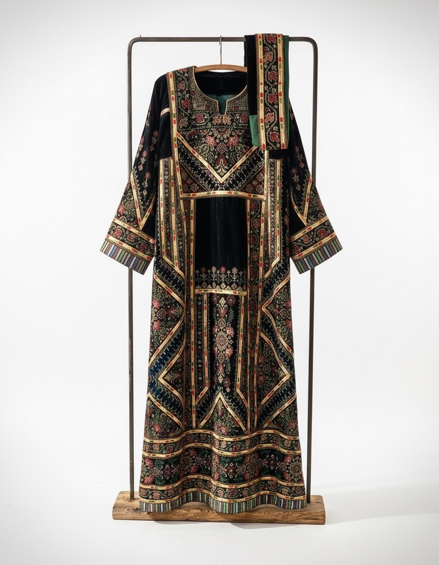 ROBE TRADITIONNELLE VELOURS NEUVE - Taille 44/46