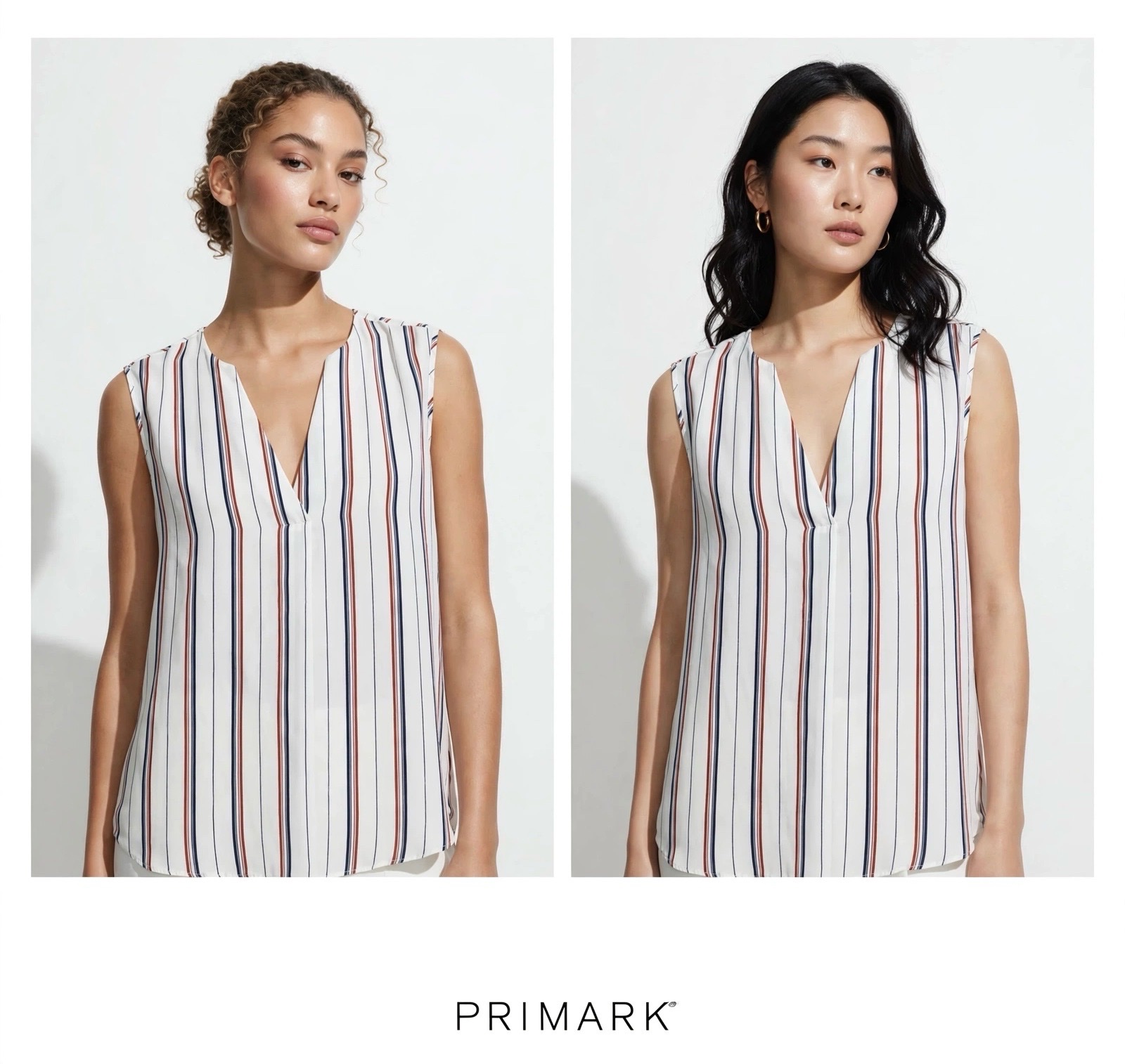 Top Primark sans manches - Rayures