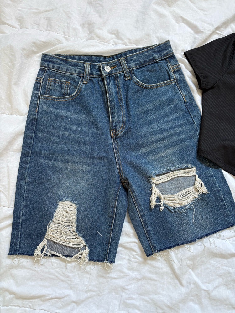 Short en jeans