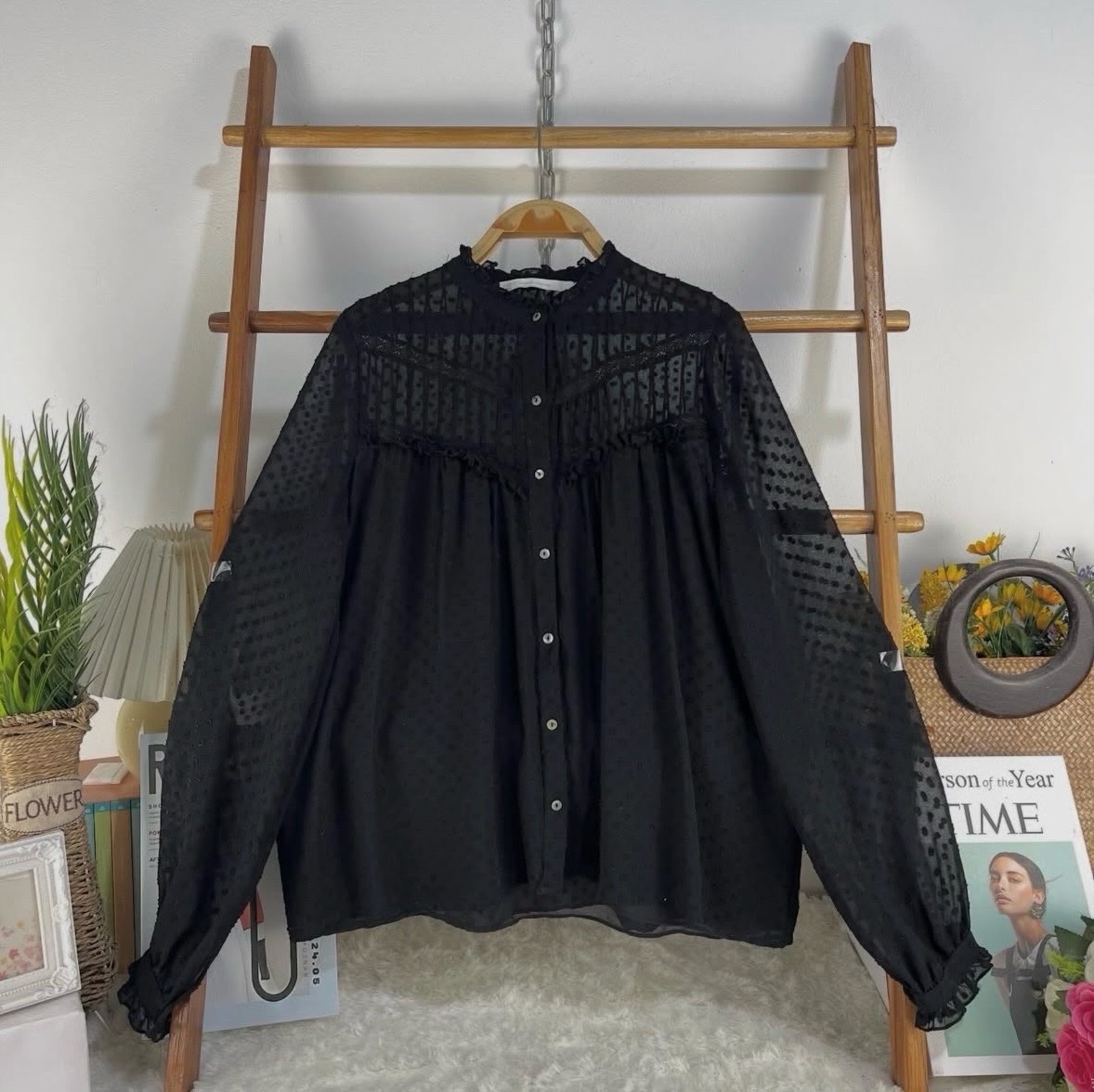 Blouse ZARA noire 