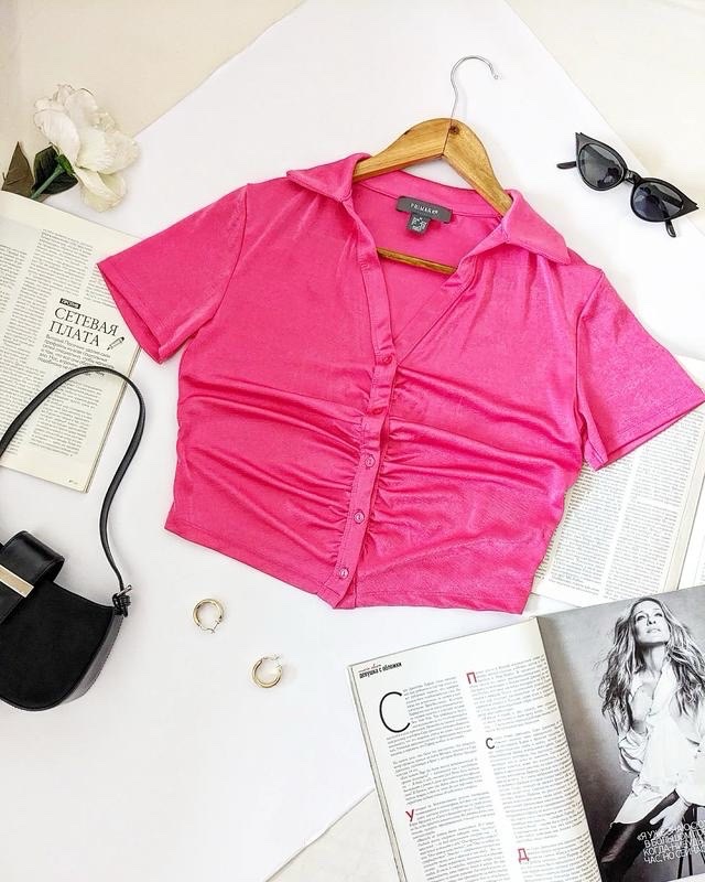 Haut fuchsia boutonné