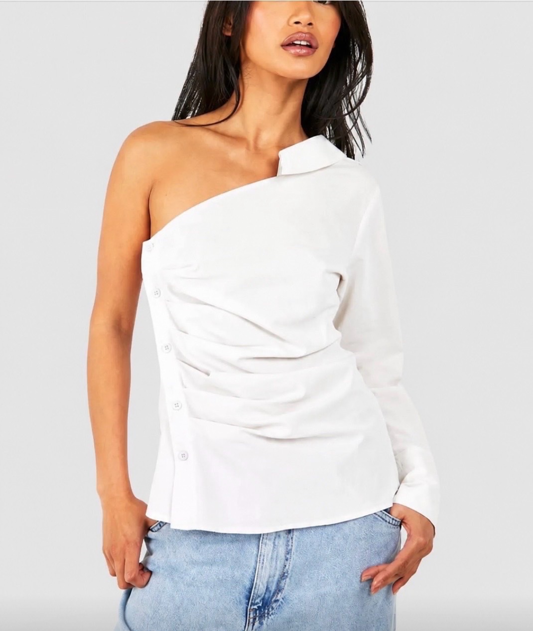 Chemise blanche asymétrique 