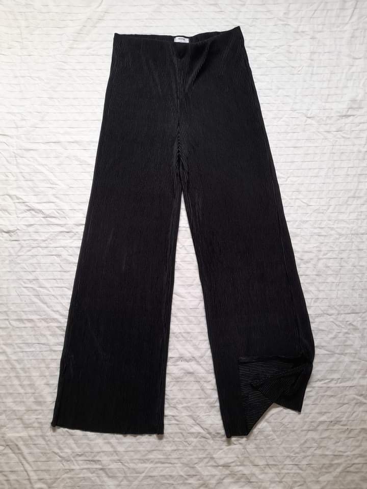 Pantalon plisé noir large 