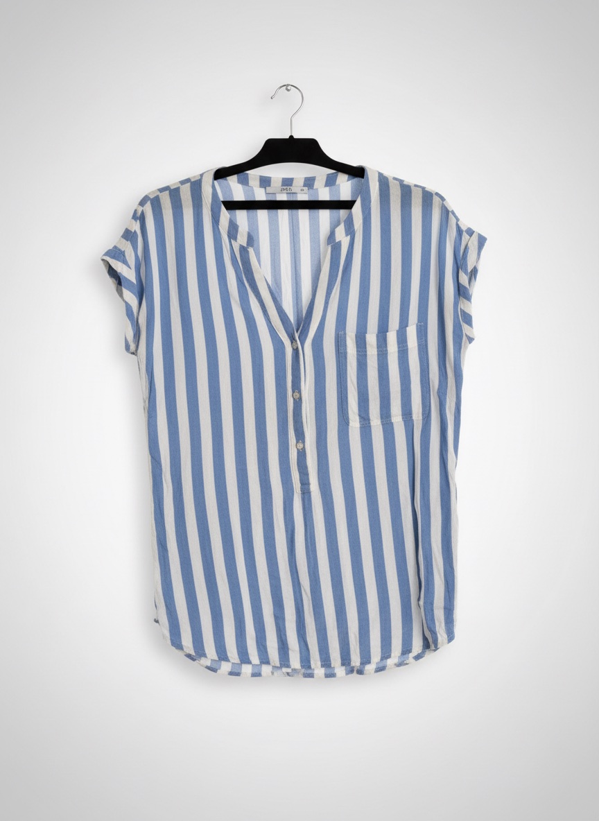 Chemise rayée blanc et bleu