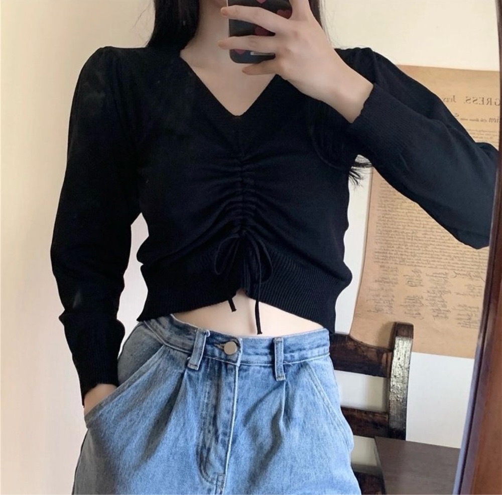 Pull noir d'hiver