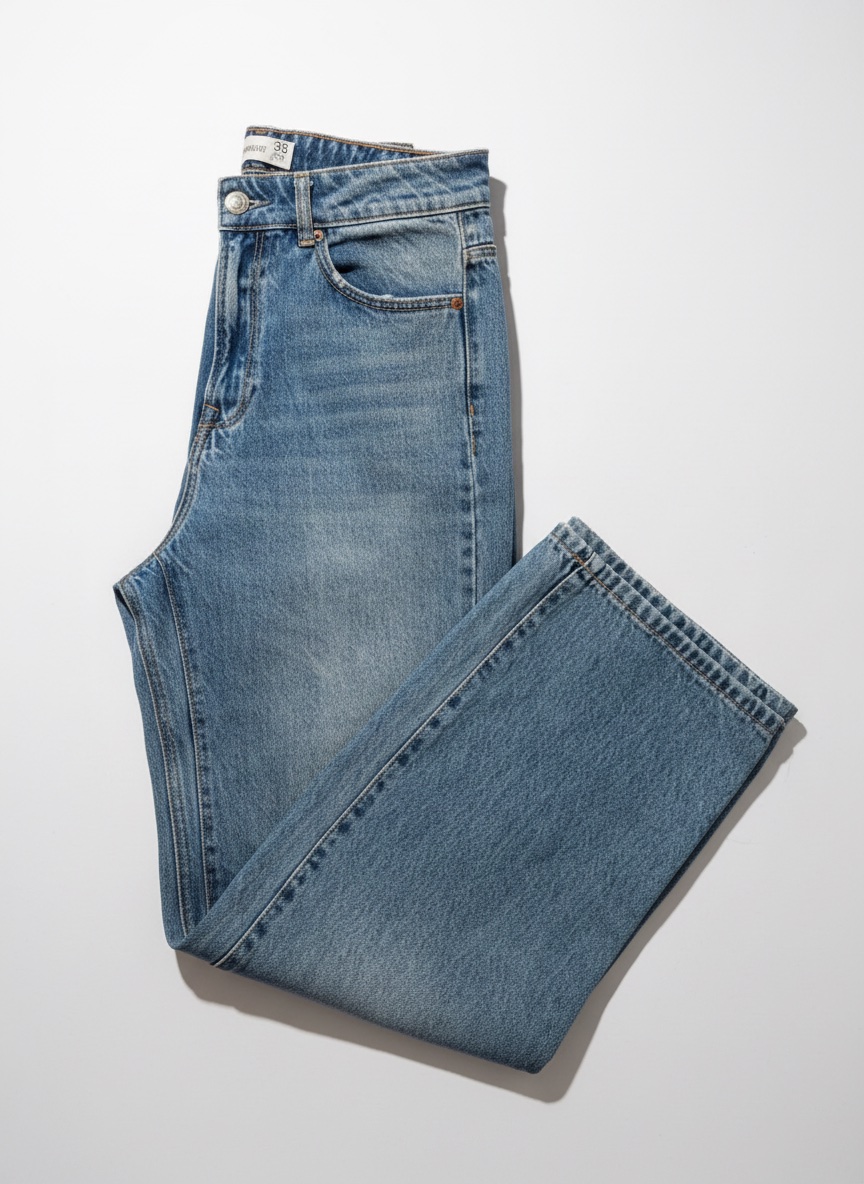 Jeans large Stradivarus taille haute