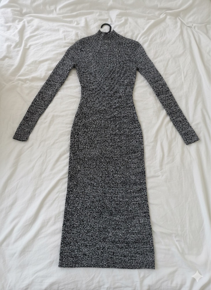 Robe d'hiver longue et moulante 